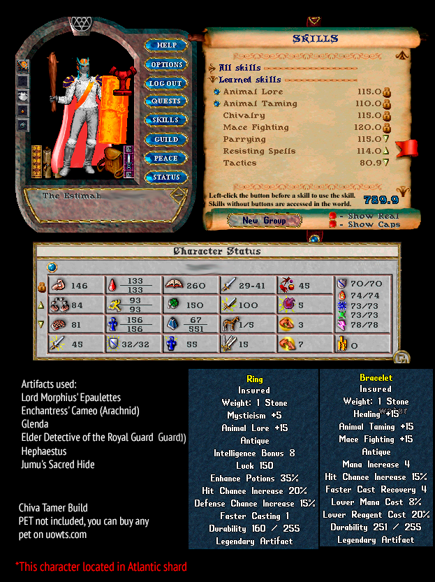 UO Account Chivalry Tamer